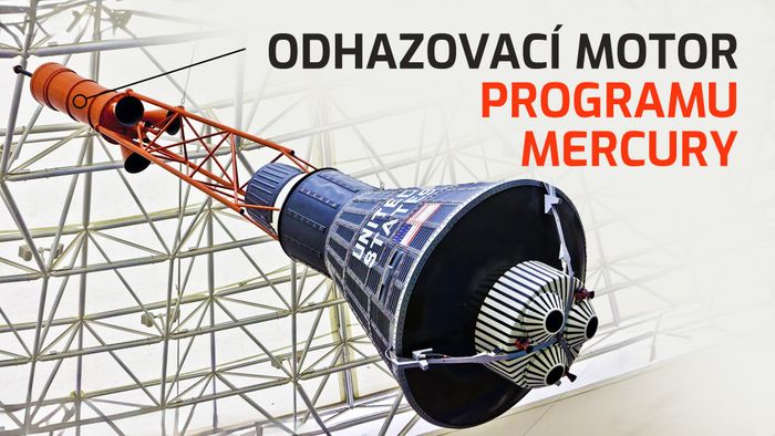Odhazovací MOTOR záchranné VĚŽIČKY programu MERCURY